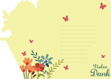 31612 Grußkarte Fun-Cut Danke Blumen